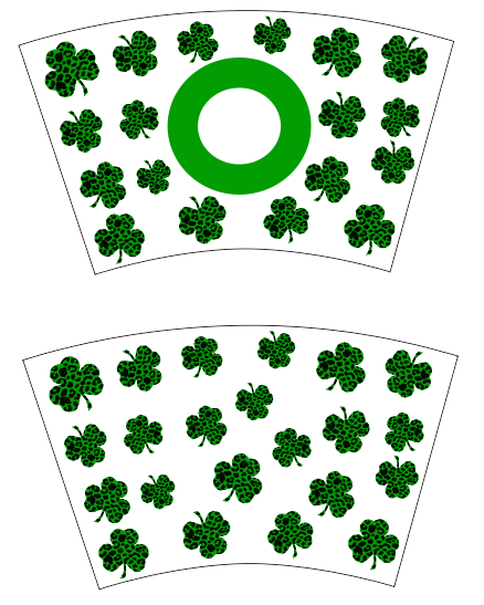 Shamrock Shaped Leopard Cold Cup Wrap